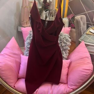 BURGUNDY MINI DRESS